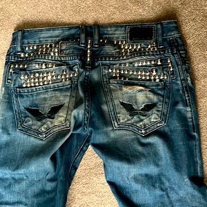Robins Jeans size 33 Men’s Jeans Silver Studs